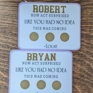 Cartes à gratter pour les garçons d’honneur, agissez maintenant surpris comme si vous n’aviez aucune idée que cela allait arriver, allez-vous rester à mes côtés?, Cartes à gratter
