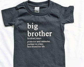 Big brother t-shirt, big brother definition shirt, baby announcement t-shirt