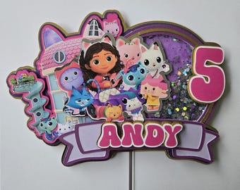Gabby's Dollhouse cake topper, gabby's   birthday cake topper, kids birthday cake topper, cake topper, paper cake topper