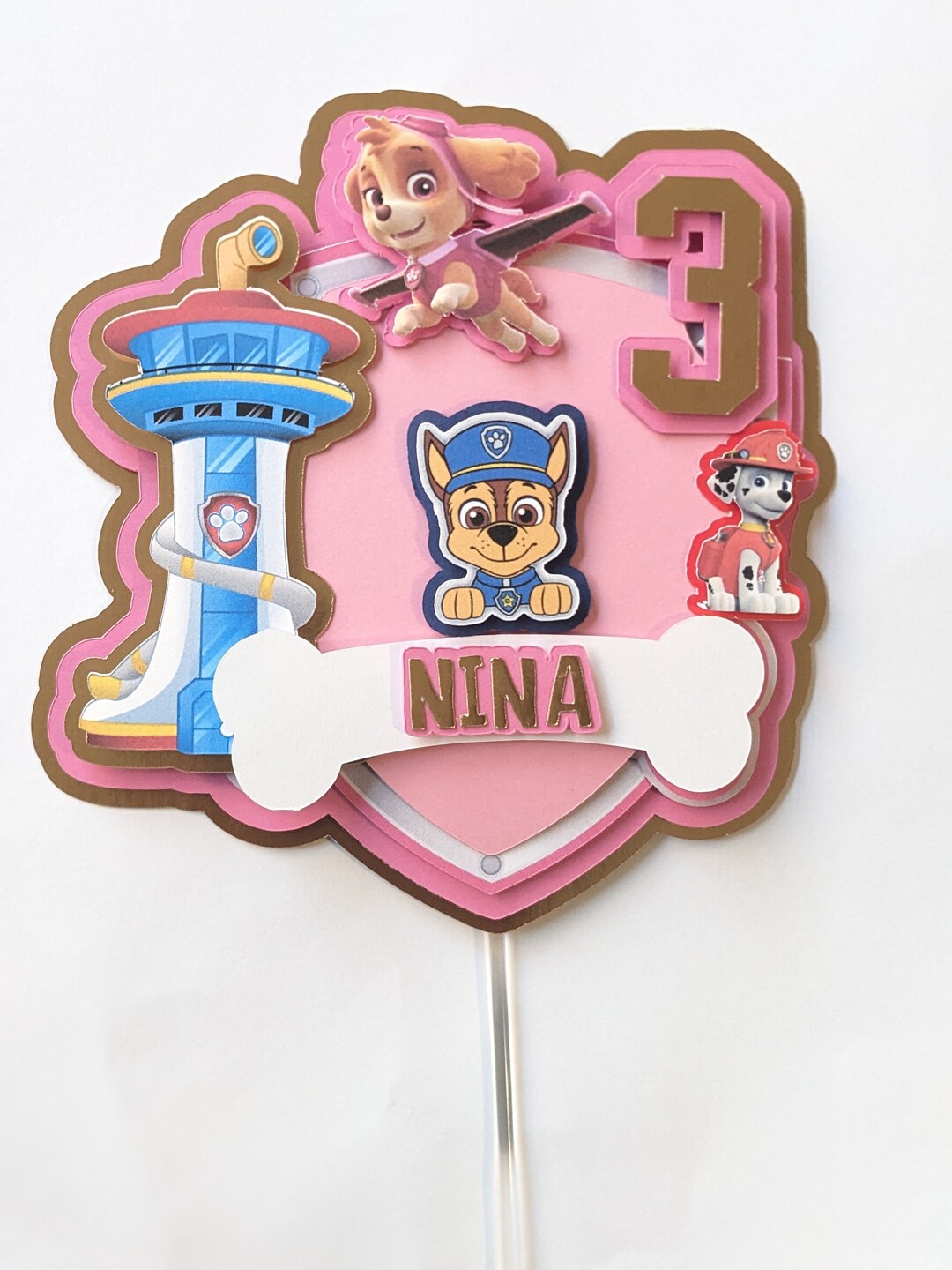 Paw Patrol Cake Topper, Skye Birthday Cake Topper, Kids Birthday Cake ...