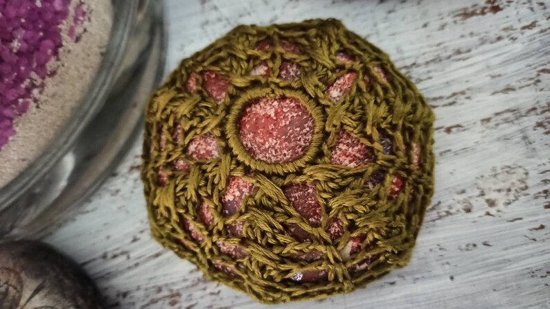 Knitted beach stone Crochet lace stone cover