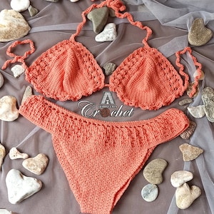 Ensemble de bikini au crochet fait main, Ensemble de bikini au crochet et Maillot de bain au crochet
