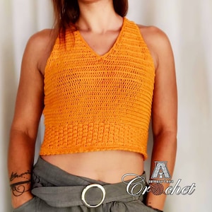 Crochet crop top, Crochet tank top, Knit crop top