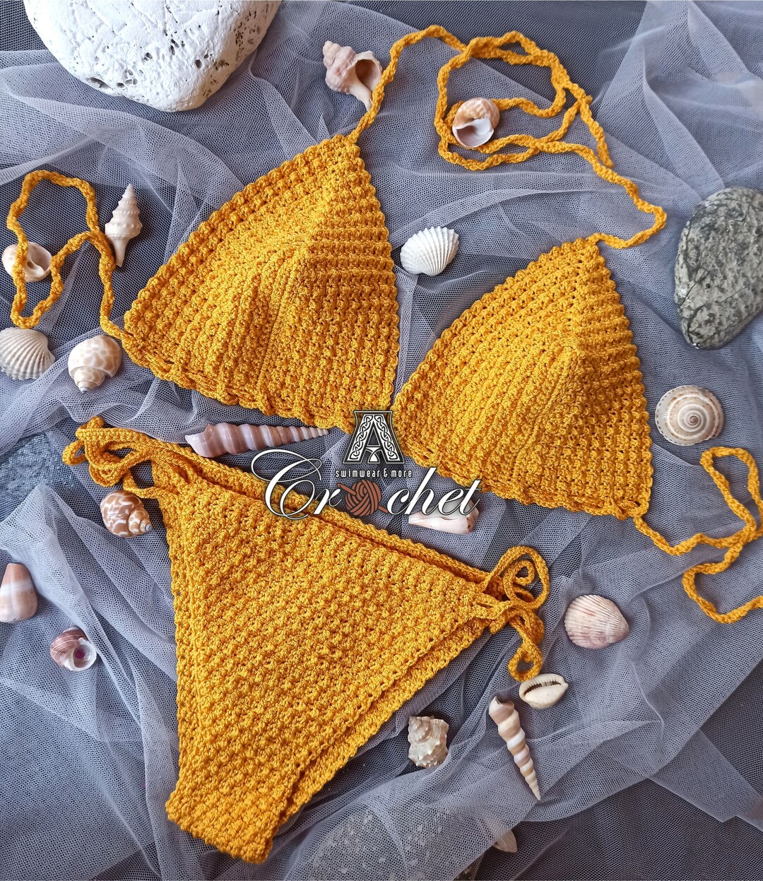 Sexy Crochet Bikini Set Knit Swimsuit Crochet Swimwear - Etsy