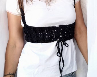 Crochet underbust corset