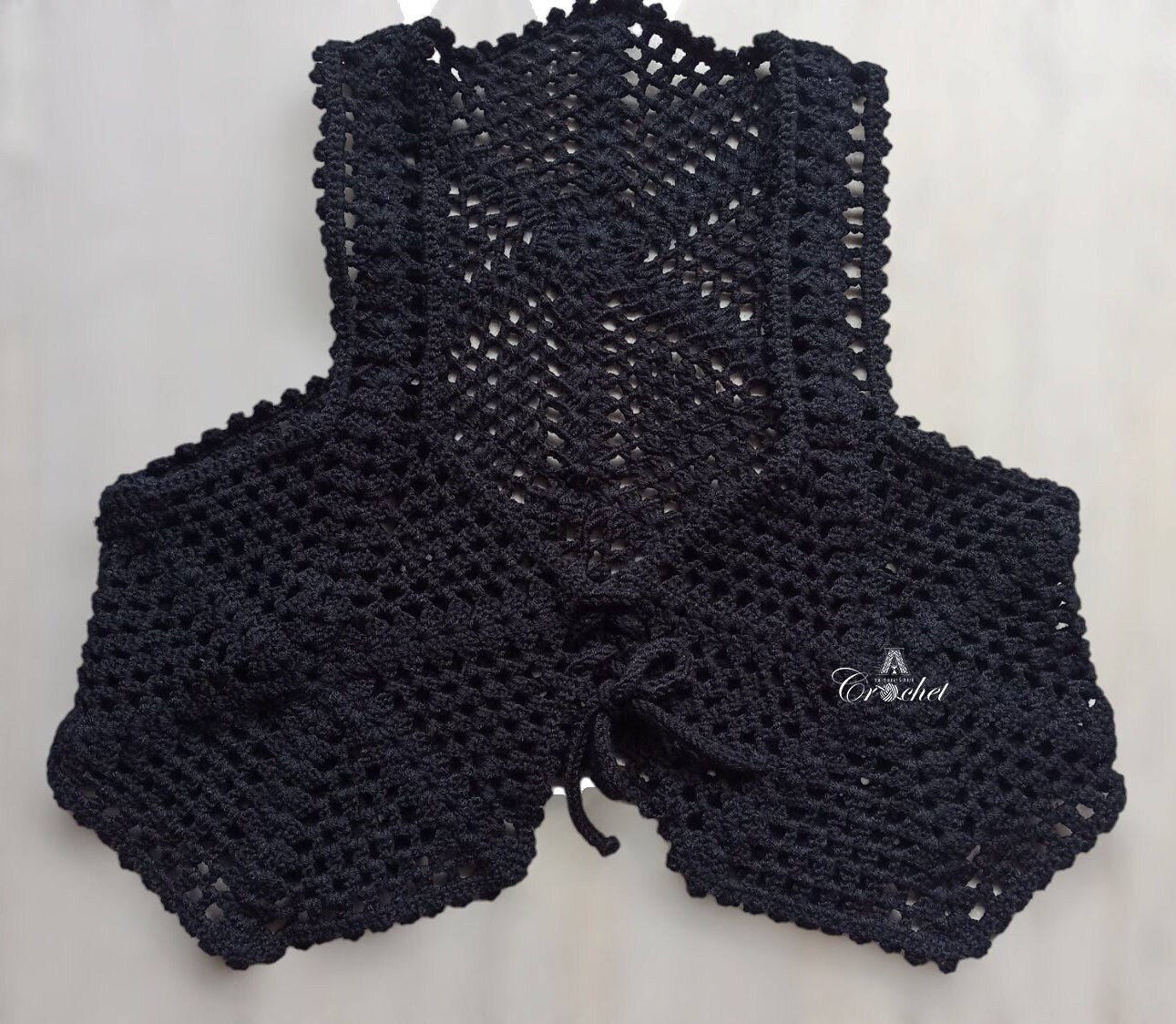 Crochet Black Vest main image 1