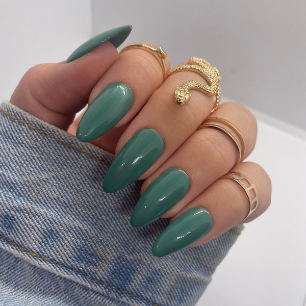 Mint Green Nails Etsy