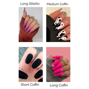 Orange Press On Nails Fall Nails Matte or Gloss Choose Your Shape Coffin Nails Stiletto Nails Fake Nails Glue on Nails image 5