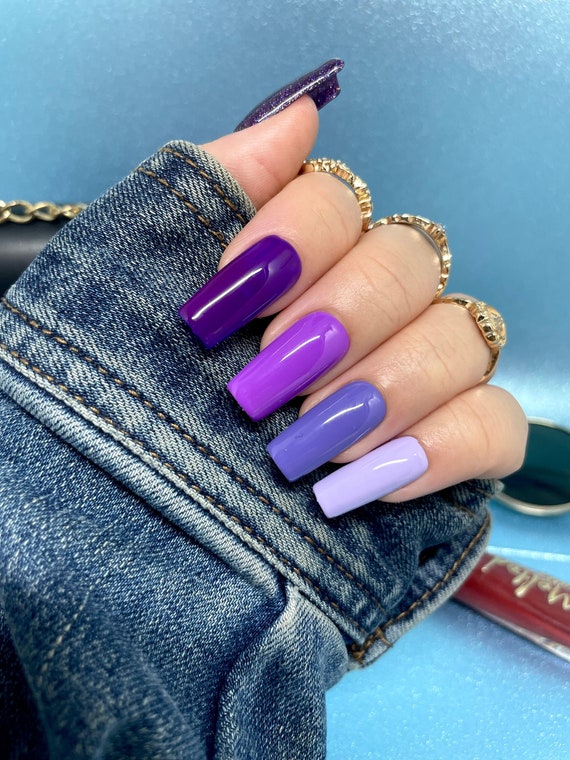 45 Purple Nail Art Designs | Art and Design | Purple nail art designs, Purple  nail art, Purple nails