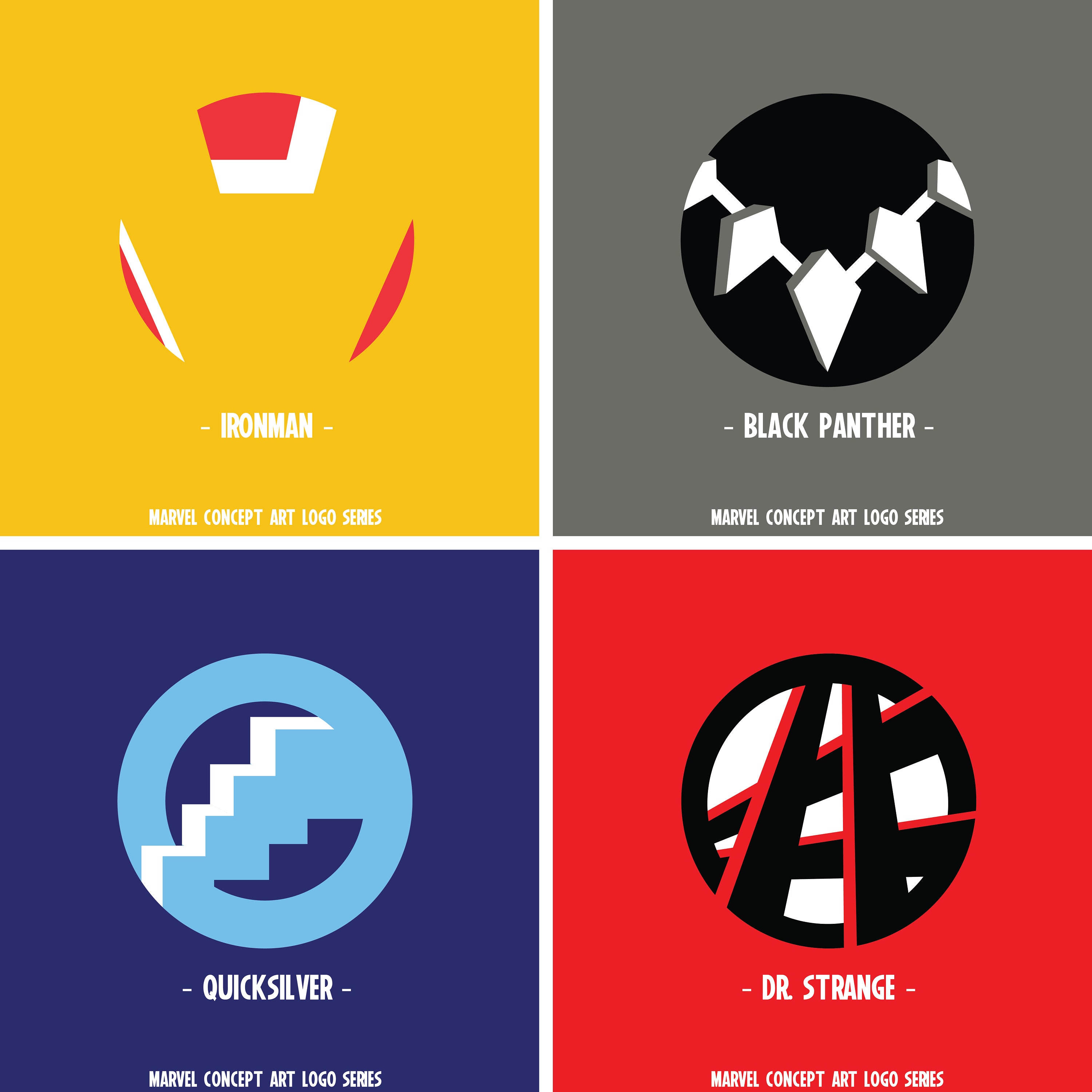 MARVEL Logos Print Handmade Concept Art Marvel Cinematic Etsy UK