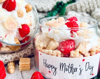 Strawberry Dream Dessert Candle, Mother's Day Candle, Customized Gifts