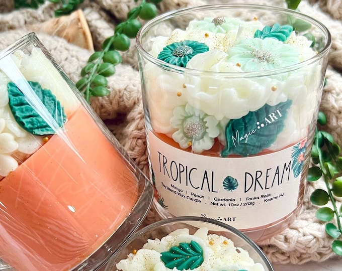 Tropical Dream Candle, Spring Candles, Flowers, Flower Lovers Gifts