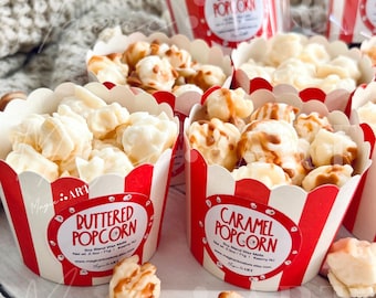 Realistic Popcorn Wax Melts, Buttered Caramel Dessert Scent, Soy Blend Home Fragrance