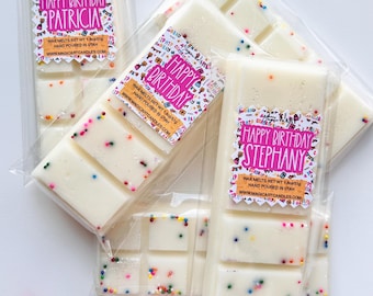 Happy Birthday - Snap Bar Wax Melt, Birthday Cake, Customized Gift Ideas, Gifts under 5. Personalized Birthday Gift