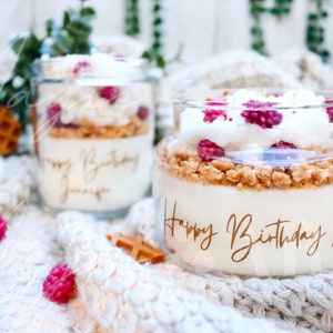 Raspberry Crumble Candle, Cake Candle, Sprinkles Candle, Customized Gift, Birthday Gifts for Her, Funny Gifts, Dessert Candles, Home Decor