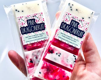 Pink Dragonfruit - Snap Bar Wax Melts, Fruity Scent, Strong Scented Wax Melts, Party Favors, Birthday Gifts, Mother’s Day Gifts