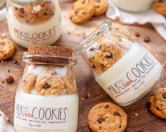 Milk & Cookies Scented Candle | Dessert Candle | Bakery Scent | Sweet Vanilla Candle | Gifts for Her