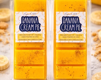 Banana Cream Pie - Snap Bar Wax Melts, Fruity Scents, Cute Gifts, Affordable Gift Ideas, Party Favors