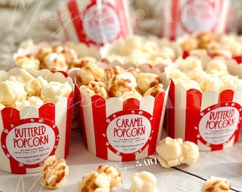 Realistic Popcorn Wax Melts, Buttered Caramel Dessert Scent, Soy Blend Home Fragrance