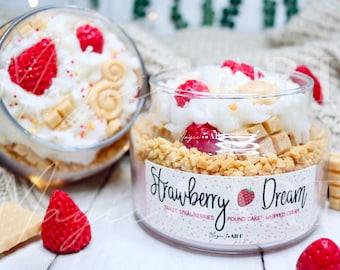 Strawberry Dream Dessert Candle, Mother's Day Candle, Customized Gifts