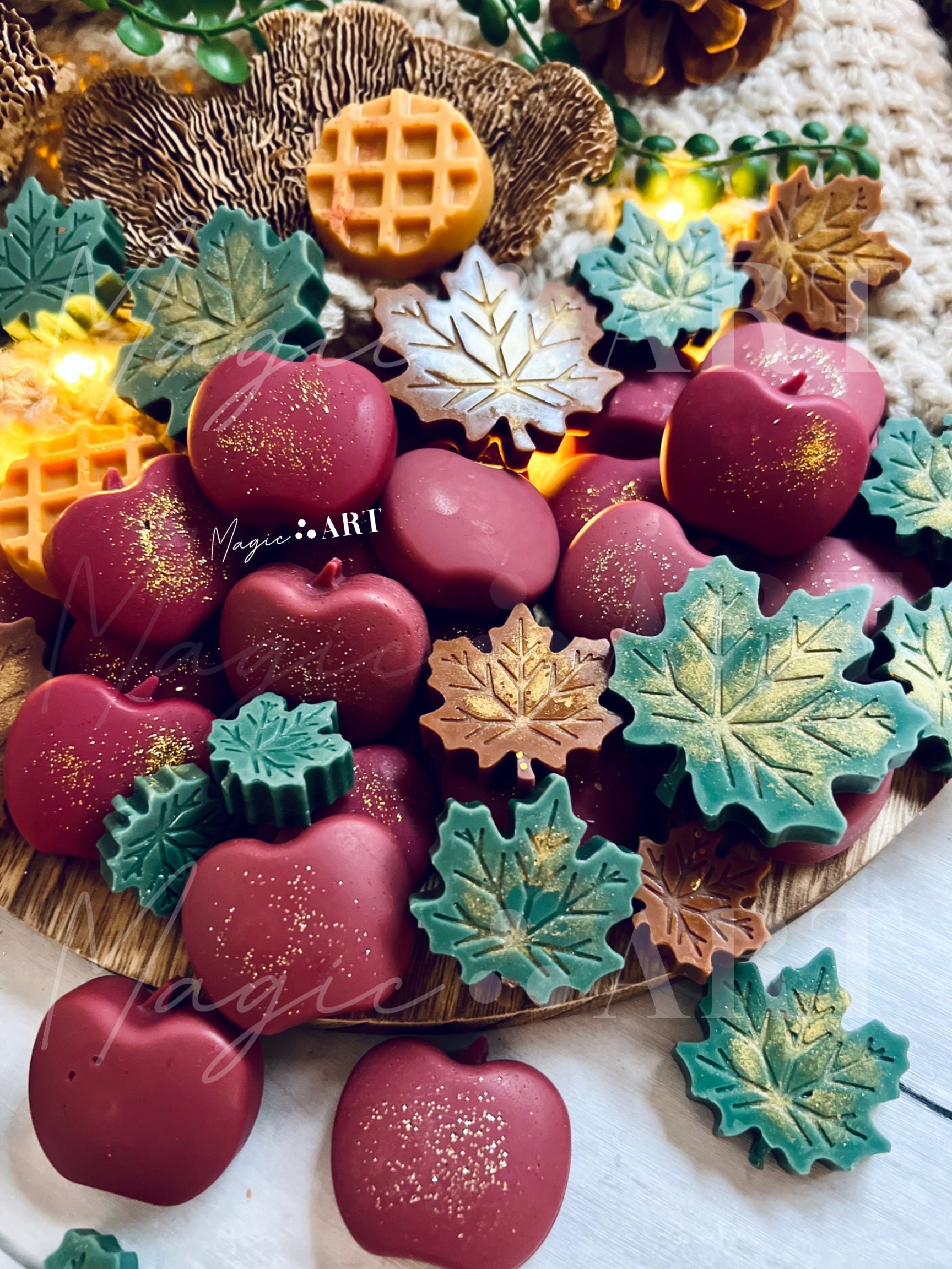 Apple Maple Waffles, Fall Wax Melts, Food Wax Melts, Dessert Wax Melts and Candles, Apple Maple Bourbon Scent, Christmas Gifts
