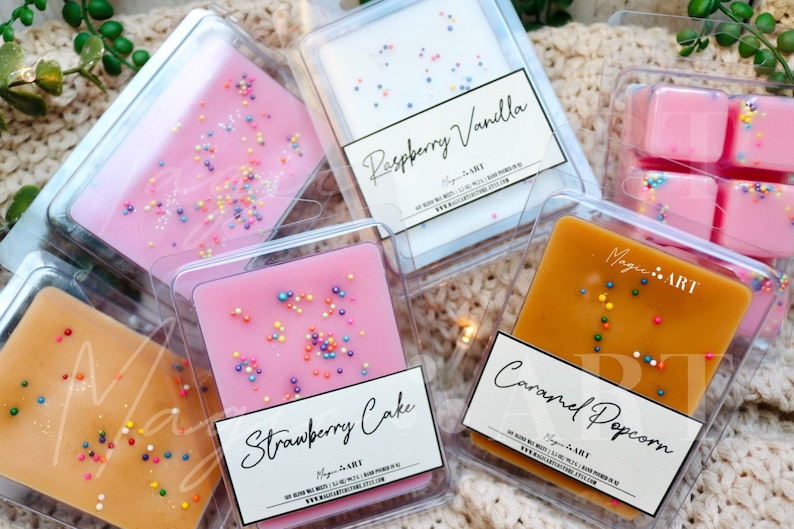 Sprinkle Birthday Cake Candle, Handmade Soy Blend Wax, Dessert Scented bild 7