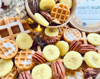 Banana Pecan Waffles, Smells like Banana Nut Bread,  Fall Wax Melts, Food Wax Melts, Dessert Wax Melts and Candles, Christmas Gifts