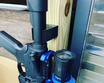 AR-15 Buffer Tube Wall Mount | NYLON Carbon Fiber Gun Safe Organizer