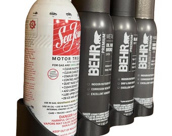 Spray Can Holder Wall Mount | 3D Printed Aerosol Organizer | Garage Storage Rack | Single or Multi Can