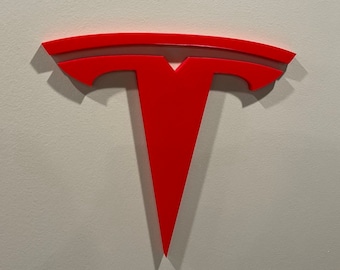 Tesla Wall Logo 3D -Big-Multiple Colors
