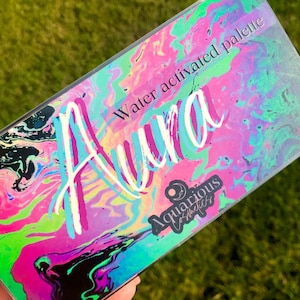 16 colorful Water Activated cake eyeliner palette|Neon & Pastel graphic liner| Holiday makeup gift set| stocking stuffer christmas for her