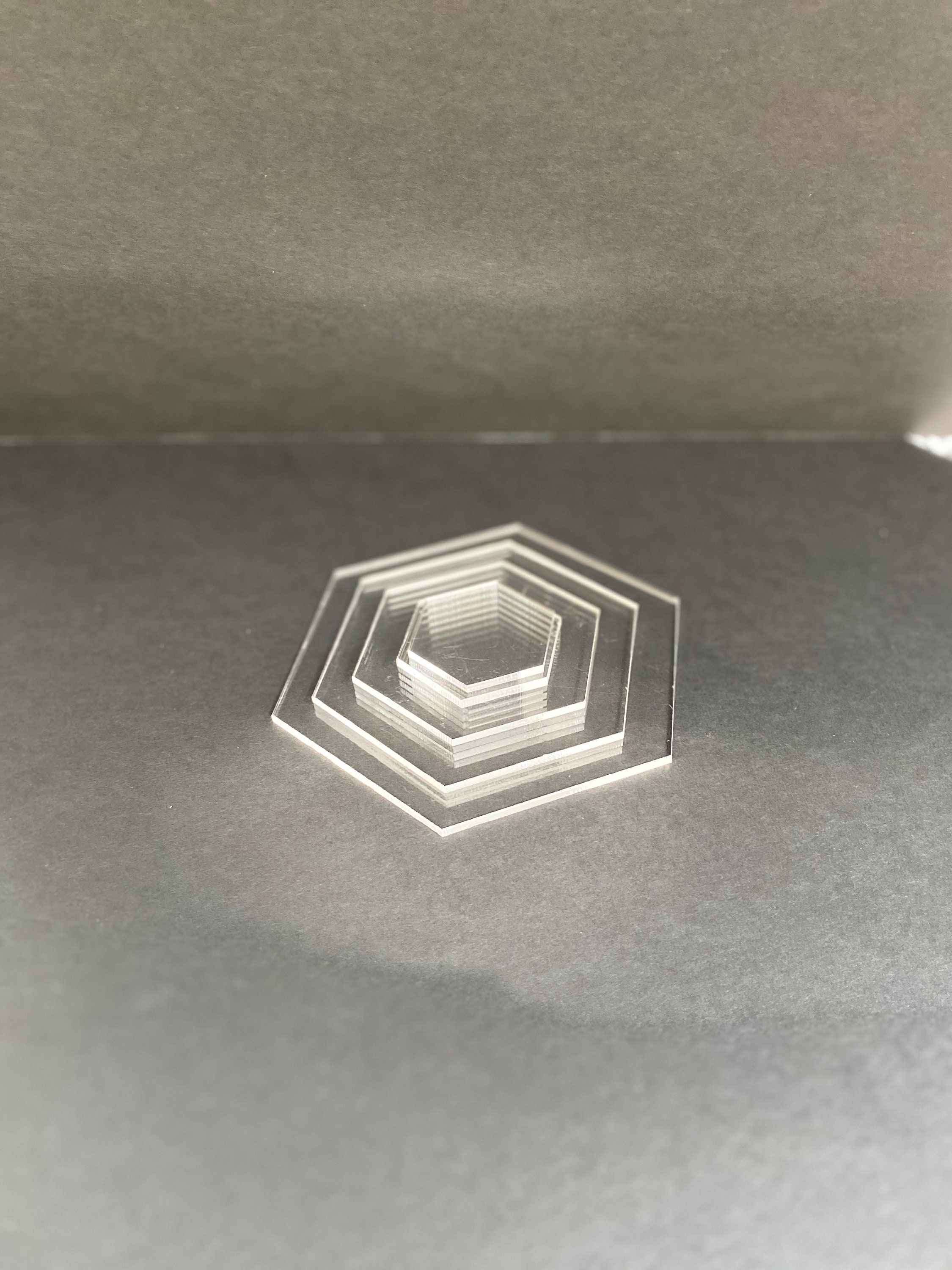 Hexagon Cast Acrylic Etsy