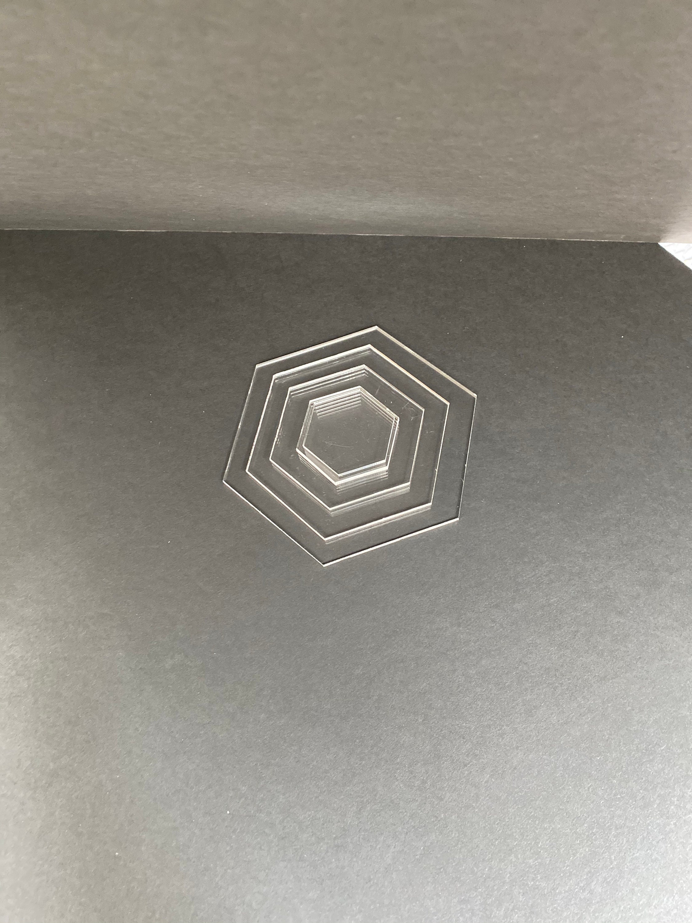 Hexagon Cast Acrylic Etsy