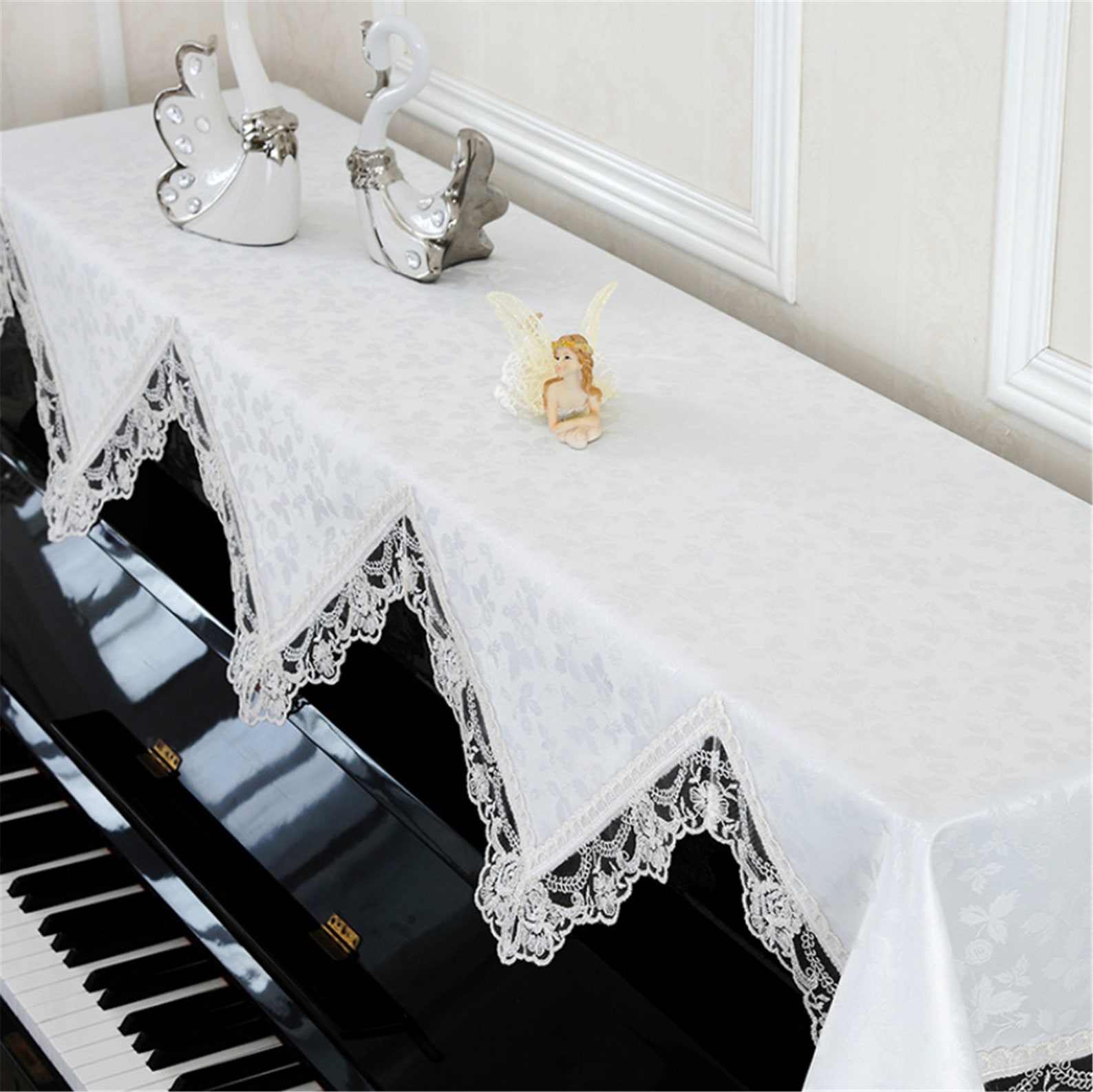 Lace Piano Dust Cover Piano Half Cover Piano Fresh Cloth Etsy