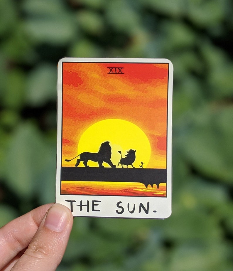 Lion King Tarot Disney Sticker / the Sun Disney Tarot Card / Etsy