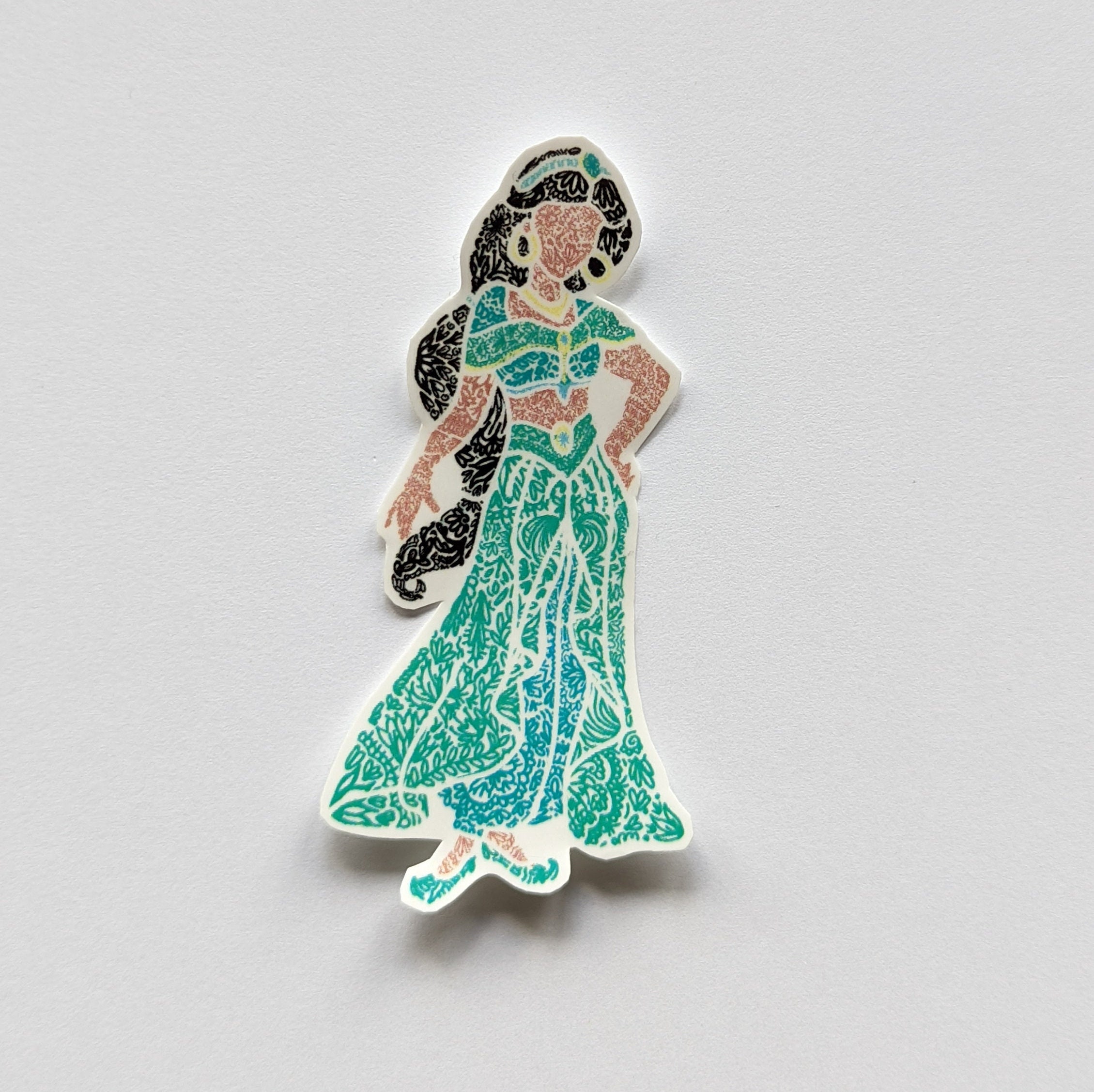 Floral Jasmine Sticker/ Jasmine Aladdin Silhouette Sticker/ Etsy