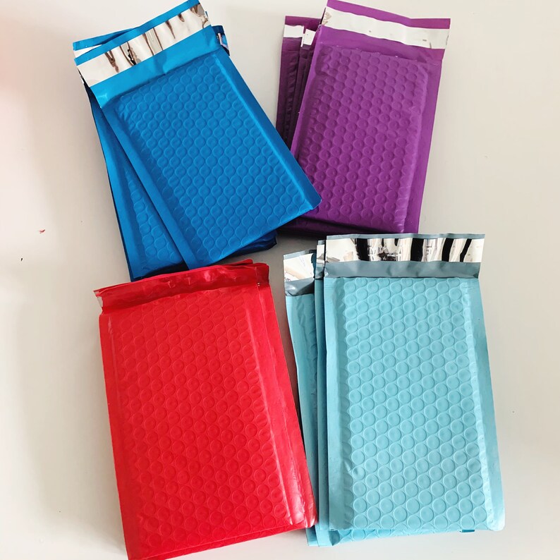 4x8 Bubble Mailers Small Padded Bubble Mailers Poly Bubble Etsy