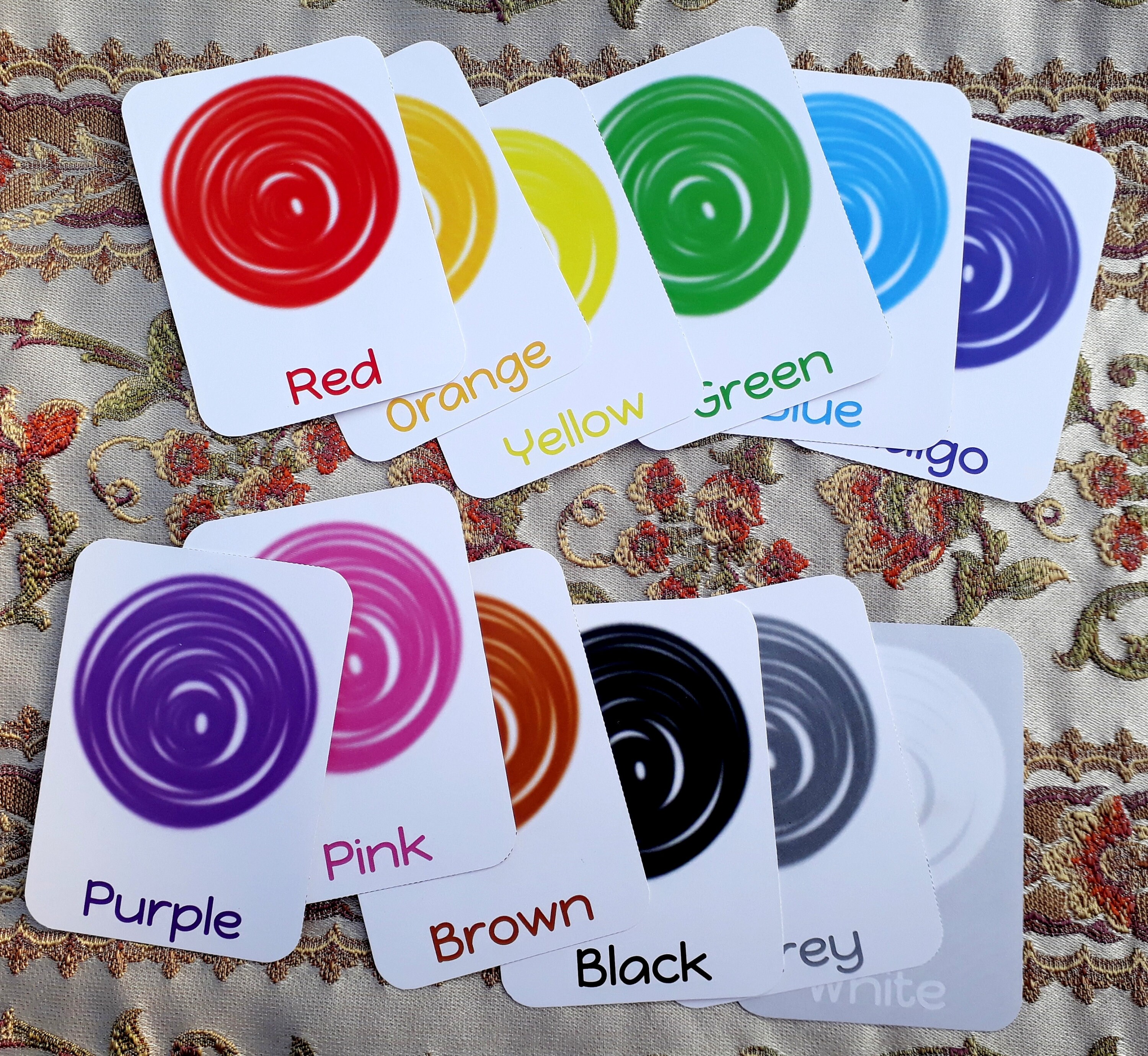 COLORS Flashcard Montessori Flashcards Educational - Etsy UK