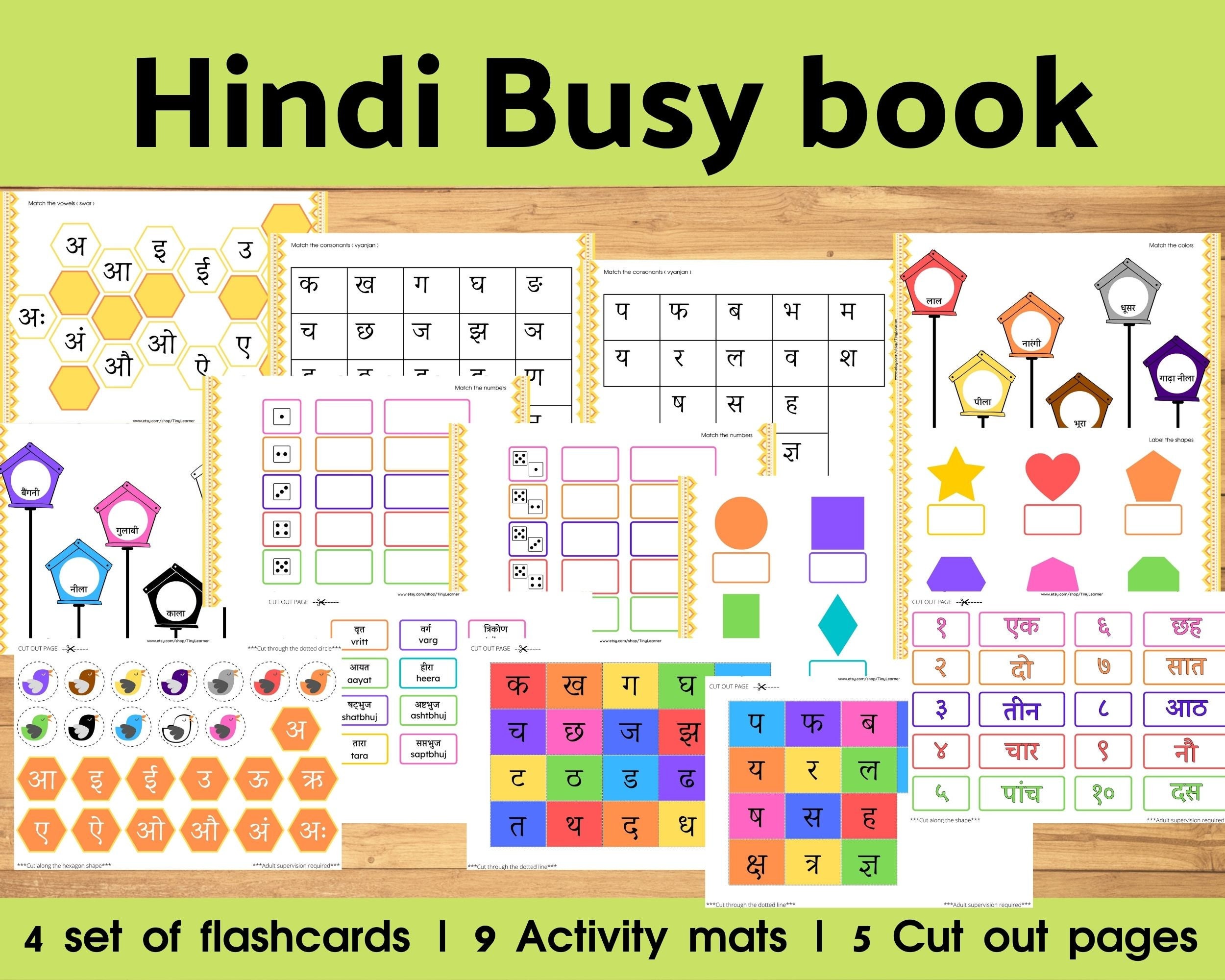 Hindi Busy Book Pages Printable Hindi Learning Binder Hindi Etsy Hong Kong