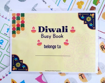 Diwali gift for kids, Diwali busy book, preschool printable, homeschool education, interactive hands-on learning, INSTANT DOWNLOAD