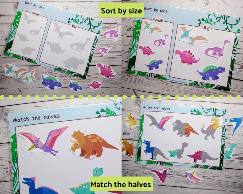 Printable Dinosaur Theme Busy Book for Kids, Toddler Busy Book ...