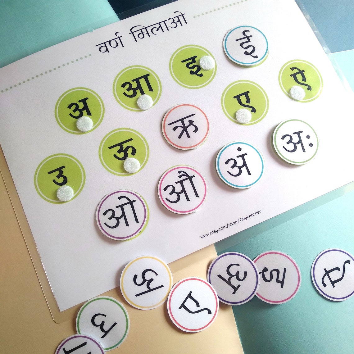Hindi Varnamala Printable Busy Book Pages for Kids, Learn Hindi, Swar ...