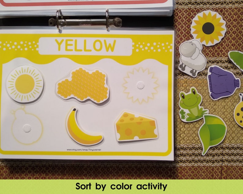 Color Busy Book Color Sorting Color Worksheet Learning Etsy UK