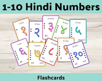 hindi numbers etsy