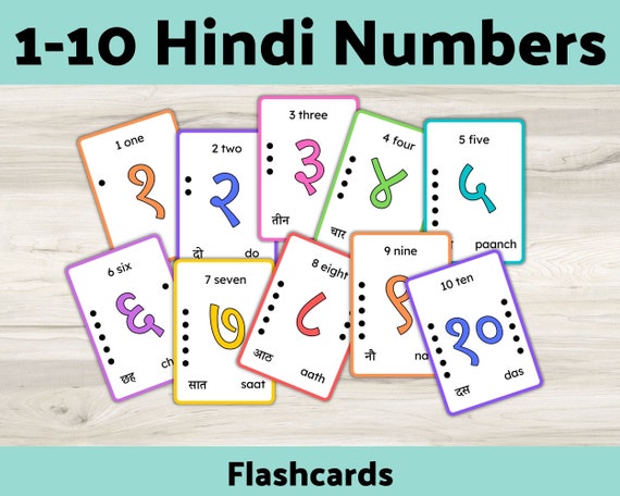 hindi numbers flashcards hindi english bilingual numbers etsy singapore