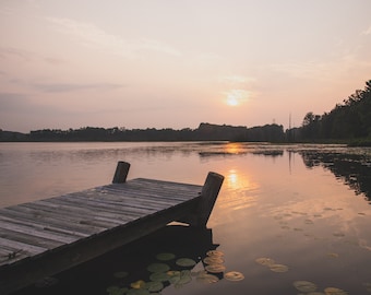 Sunset | Deck | Lake | Summertime | Michigan | Digital Print | Nature & Landscape Photography | Wall Art | Instant Download | Image Print