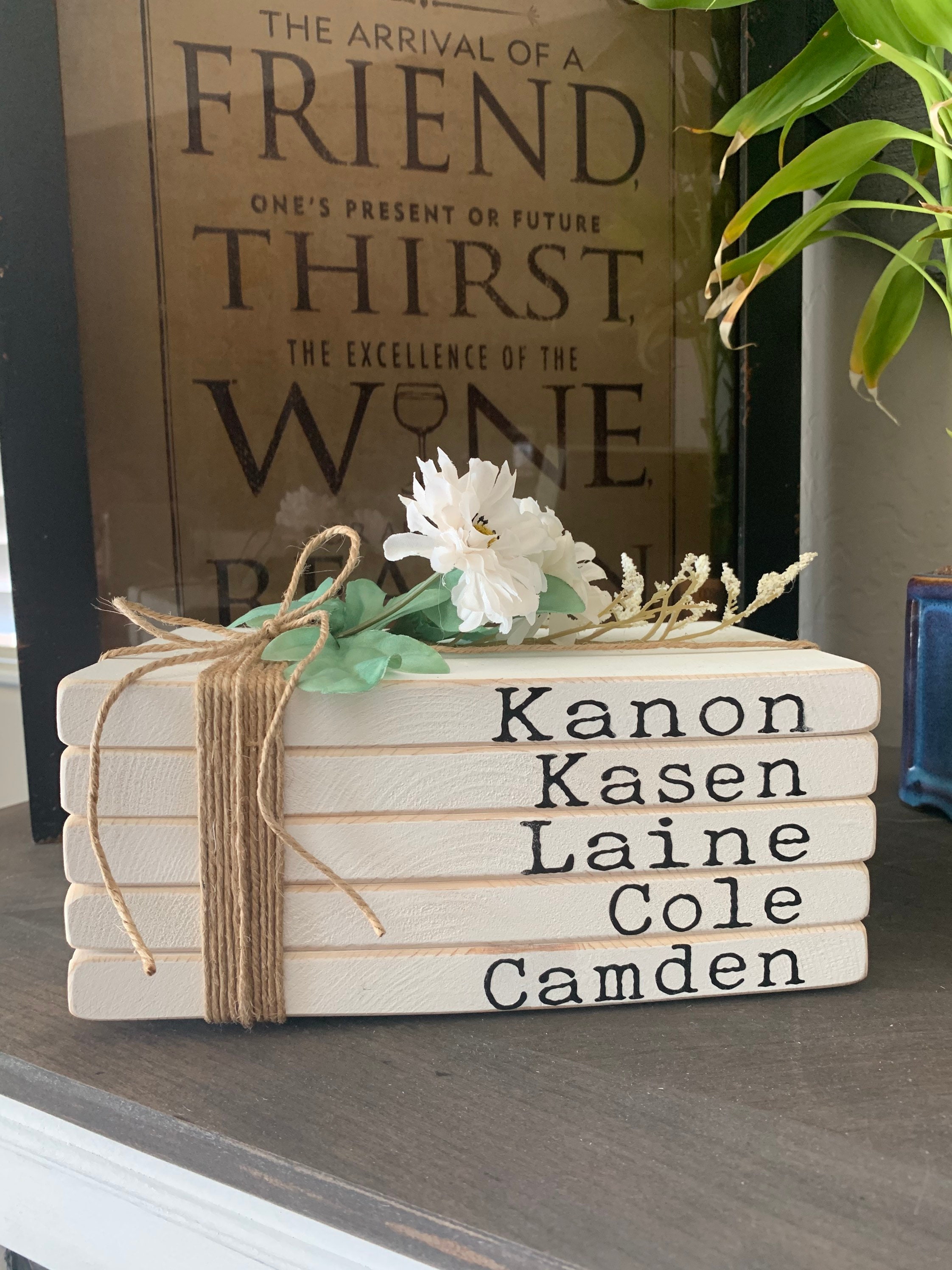 Personalized Stack Books Personalized Faux Stacked Books - Etsy