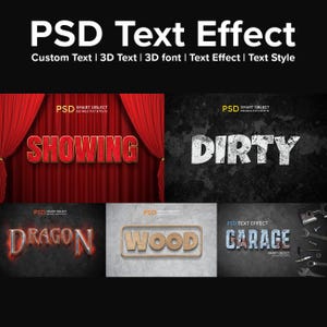 5 Text Effect | Custom Text | 3D Text | 3D font | Text Effect | Text Style