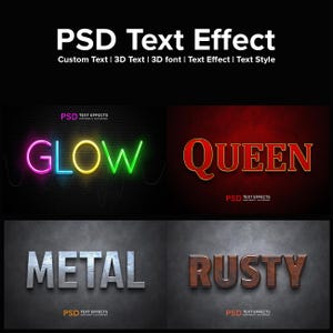 4 Text Effect | Custom Text | 3D Text | 3D font | Text Effect | Text Style