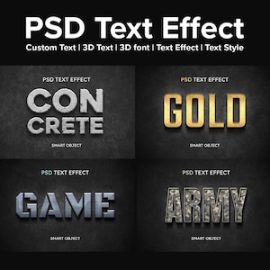 4 Text Effect | Custom Text | 3D Text | 3D font | Text Effect | Text Style